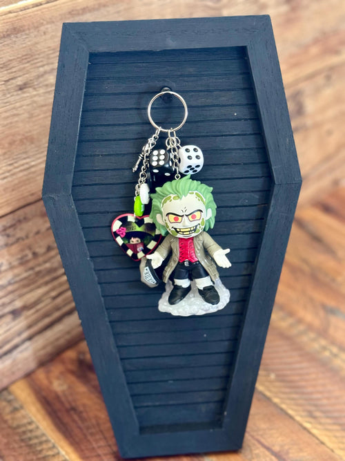 Beetlejuice Guide to the Afterlife Bag Charm Keychain