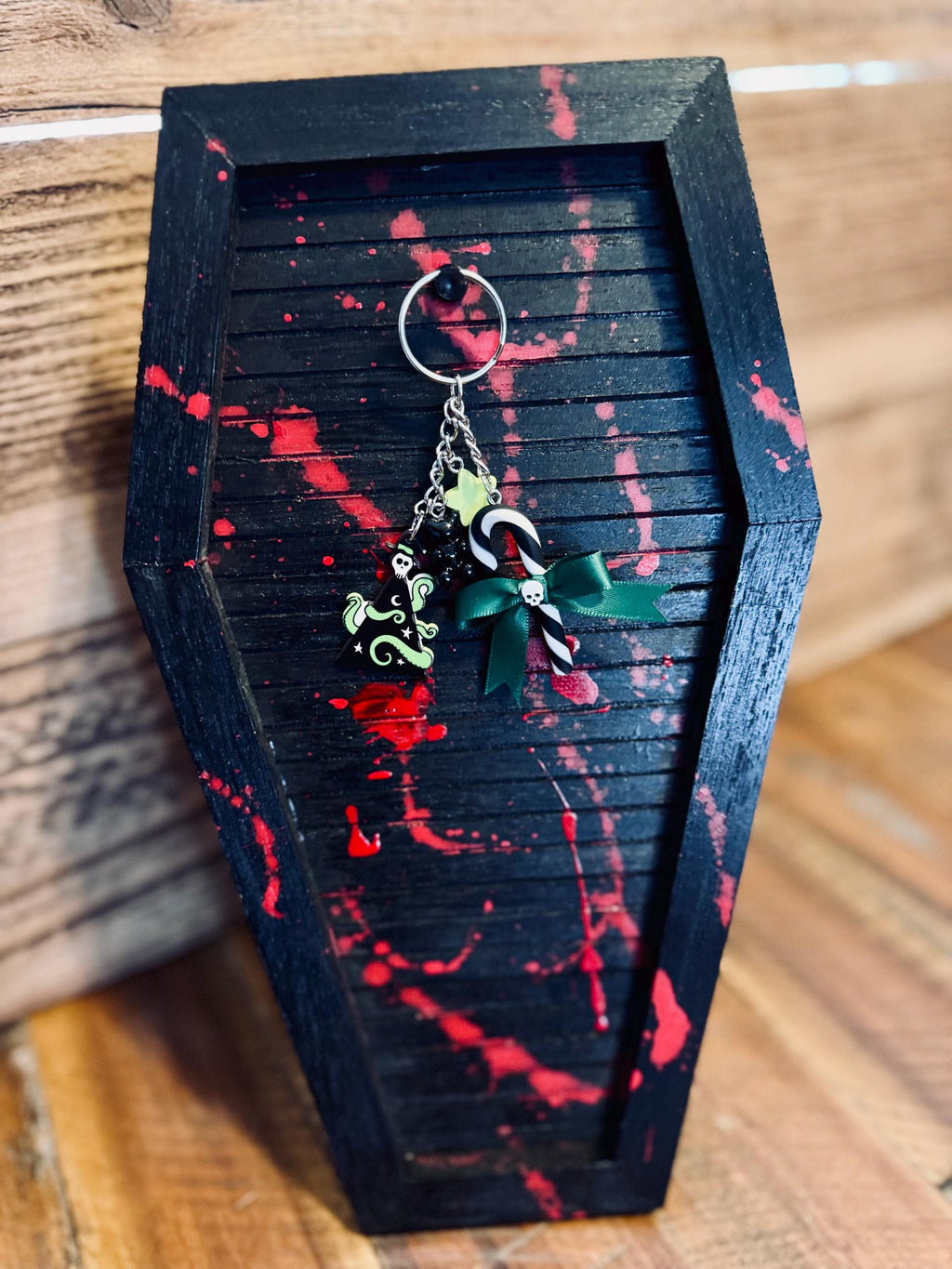 Creepmas Candy Cane Keychain Bag Charm
