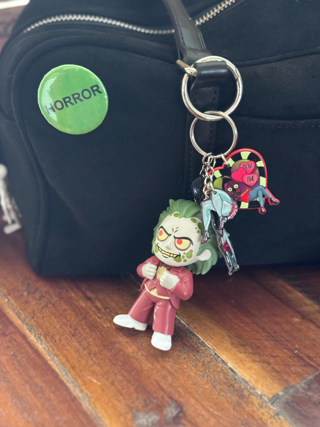 Beetlejuice Wedding Suit Keychain Bag Char Goth Wedding