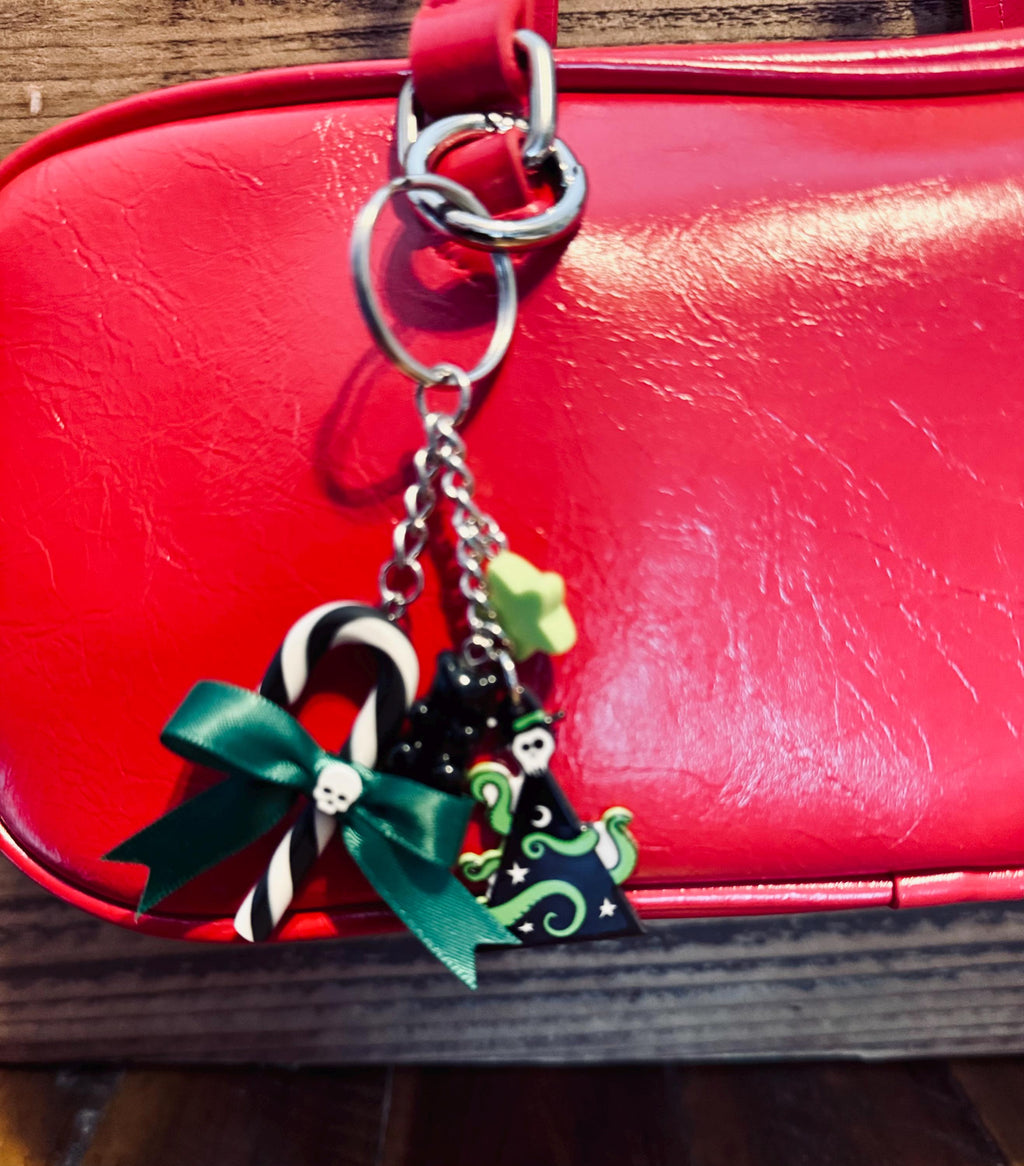 Creepmas Candy Cane Keychain Bag Charm