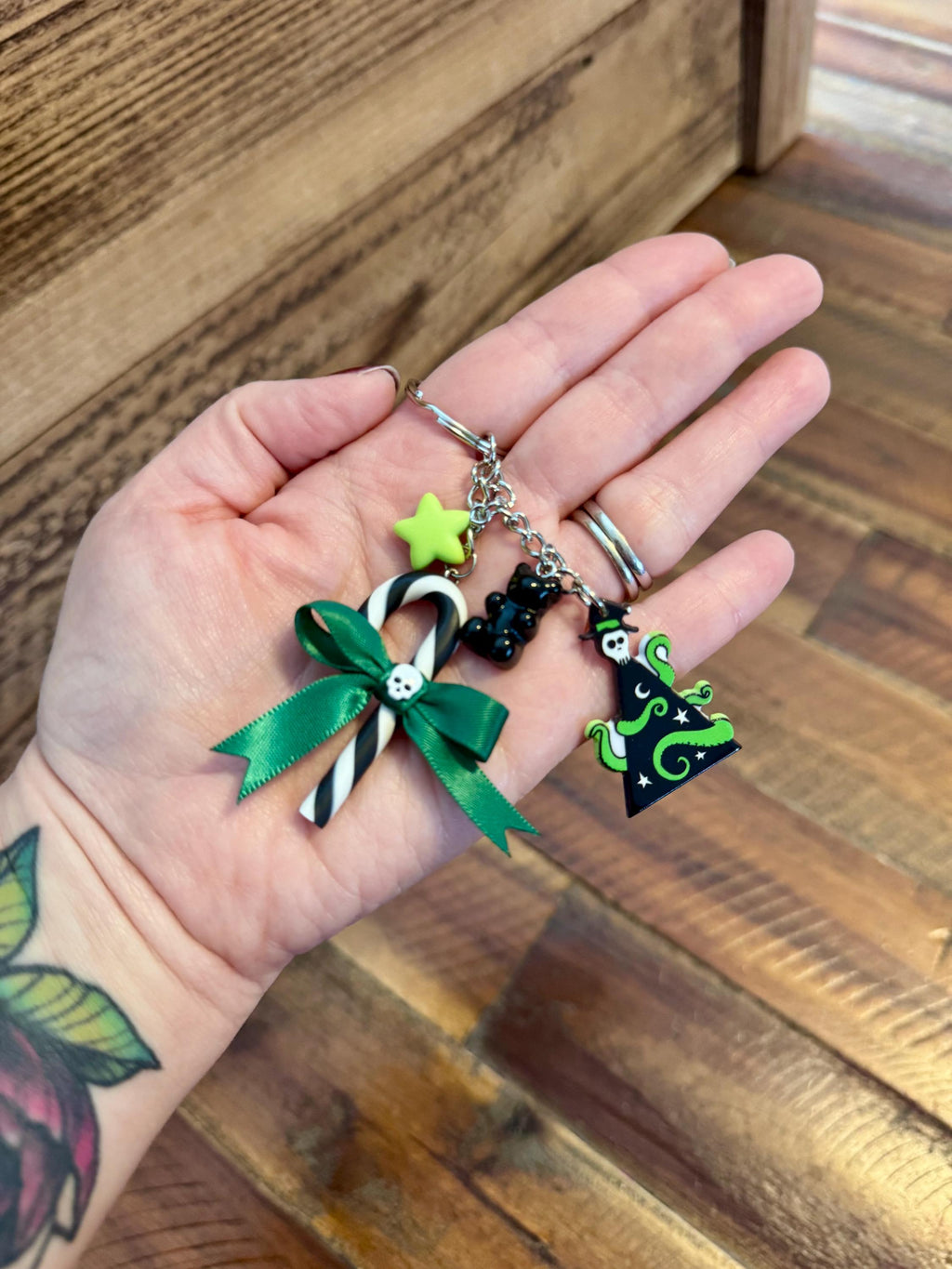 Creepmas Candy Cane Keychain Bag Charm