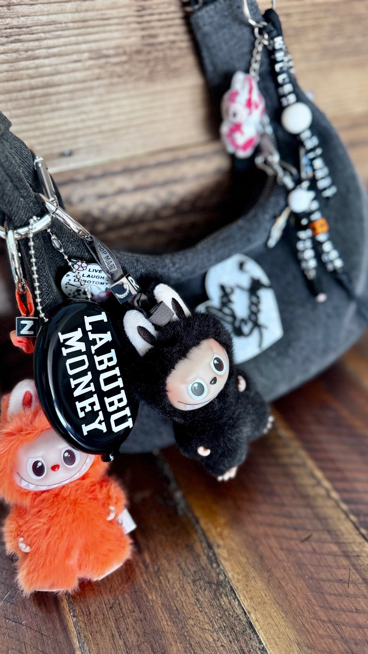 Labubu Money Retro Rubber Coin Purse with Chain