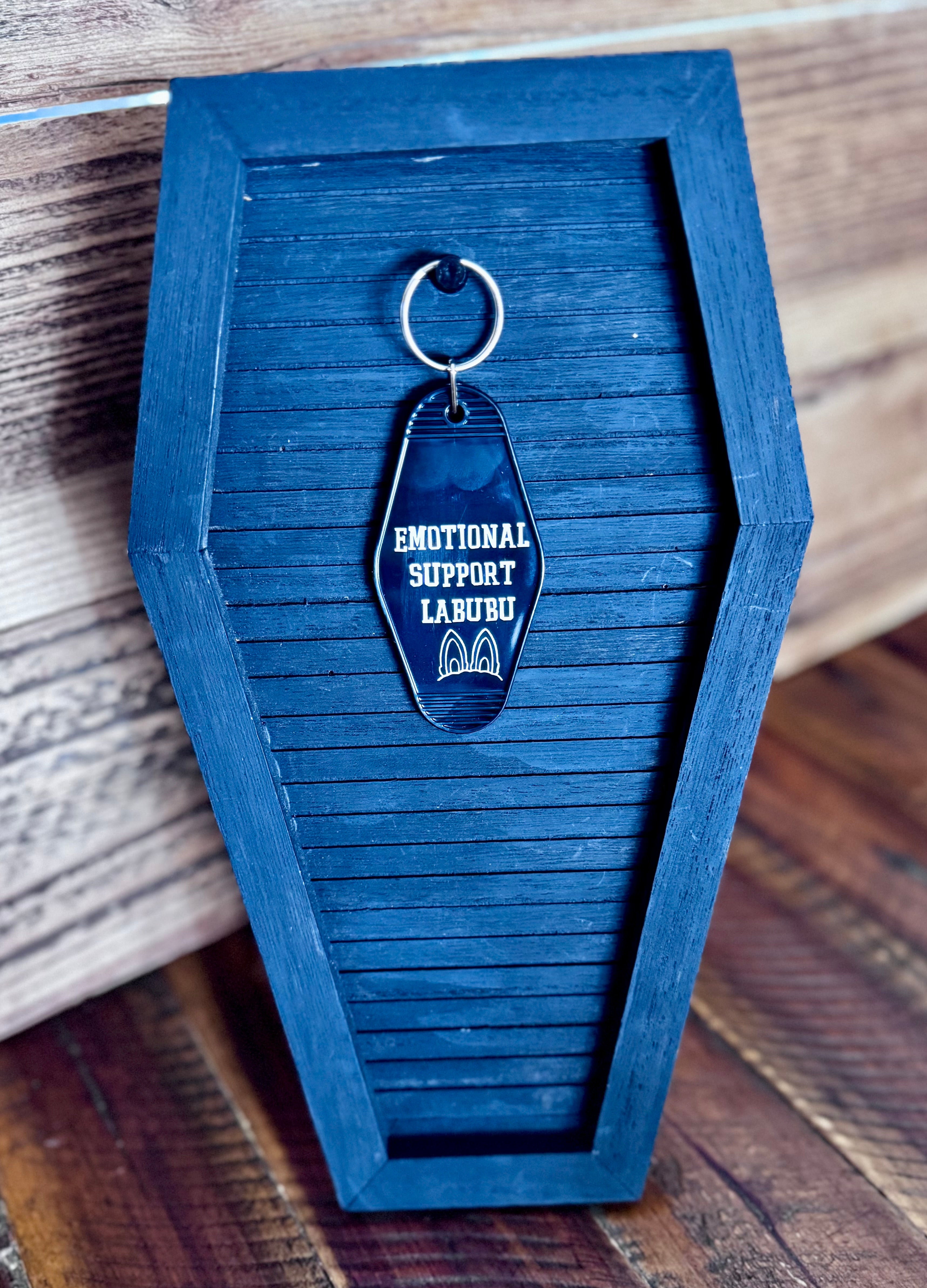 Emotional Support Labubu Motel Keychain