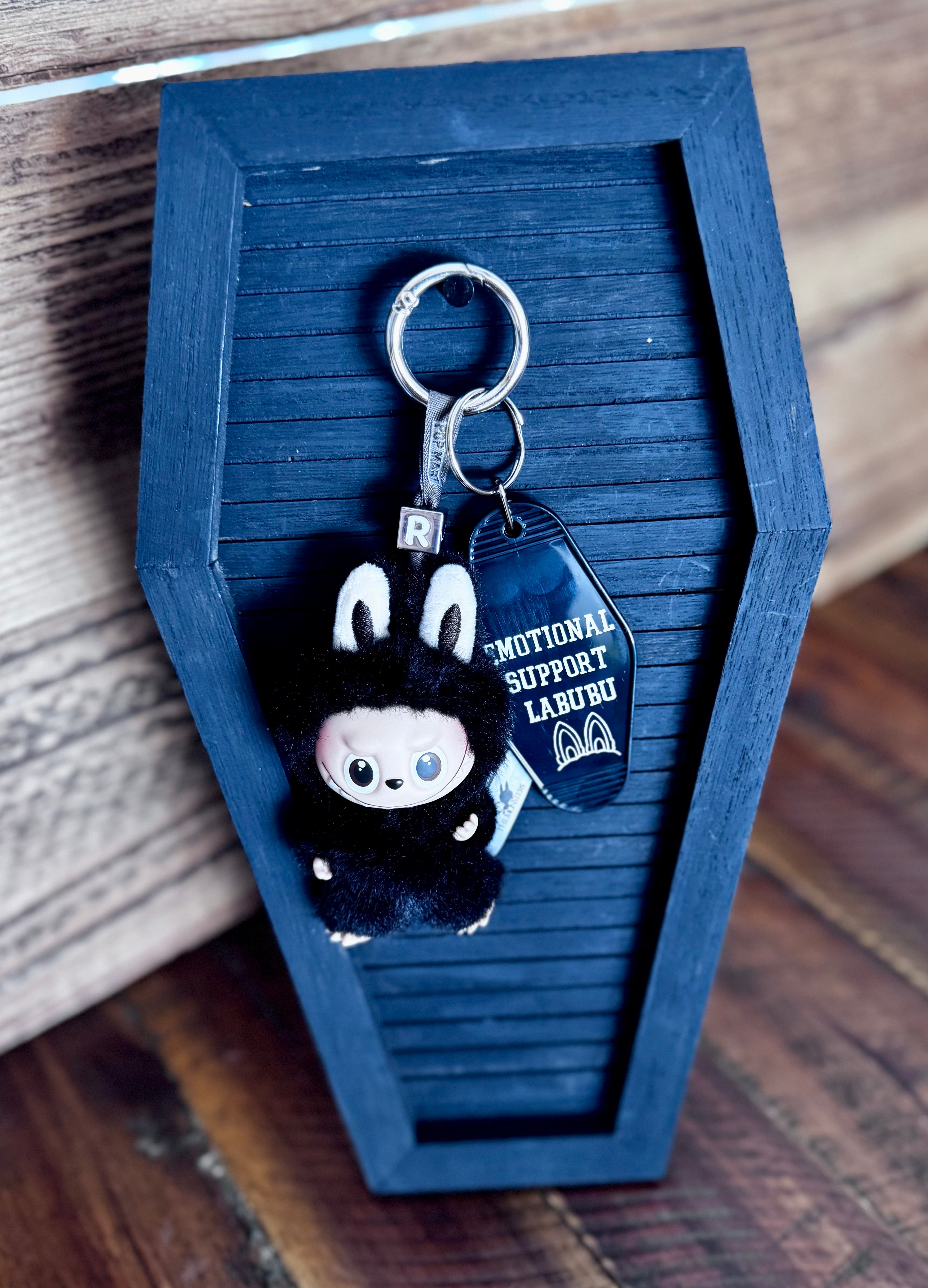Emotional Support Labubu Motel Keychain