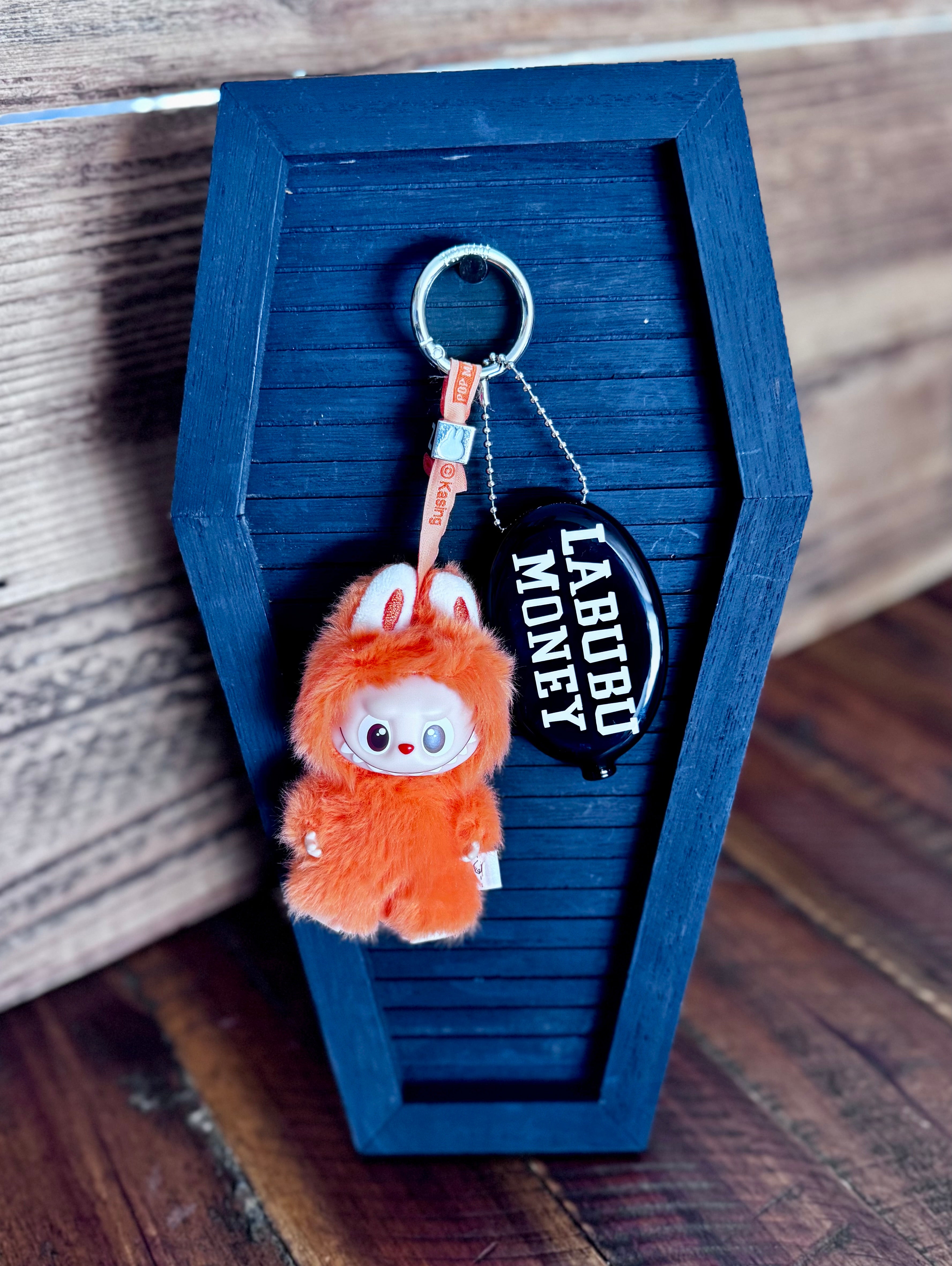 Labubu Money Retro Rubber Coin Purse with Chain