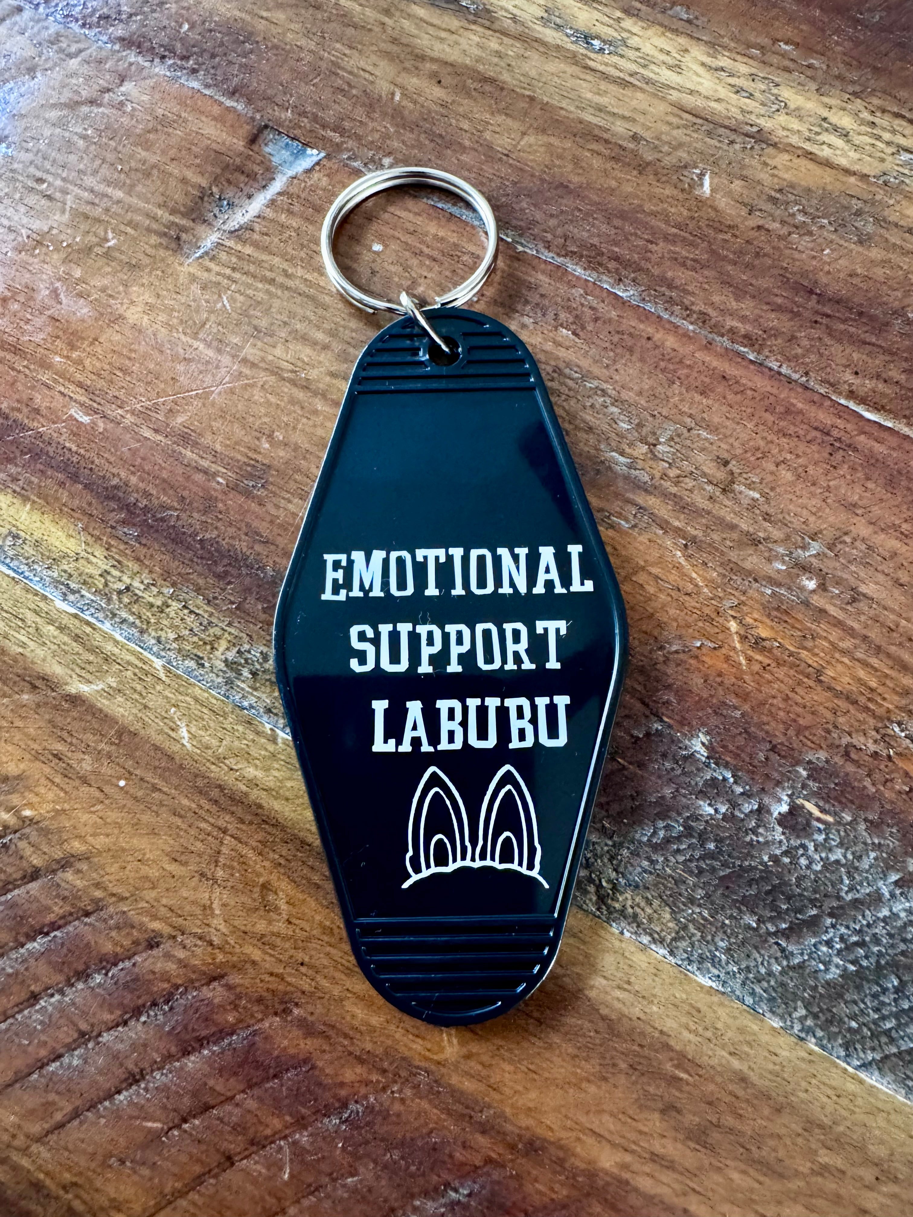 Emotional Support Labubu Motel Keychain