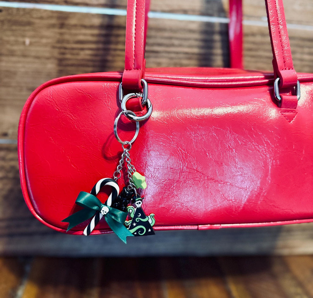 Creepmas Candy Cane Keychain Bag Charm