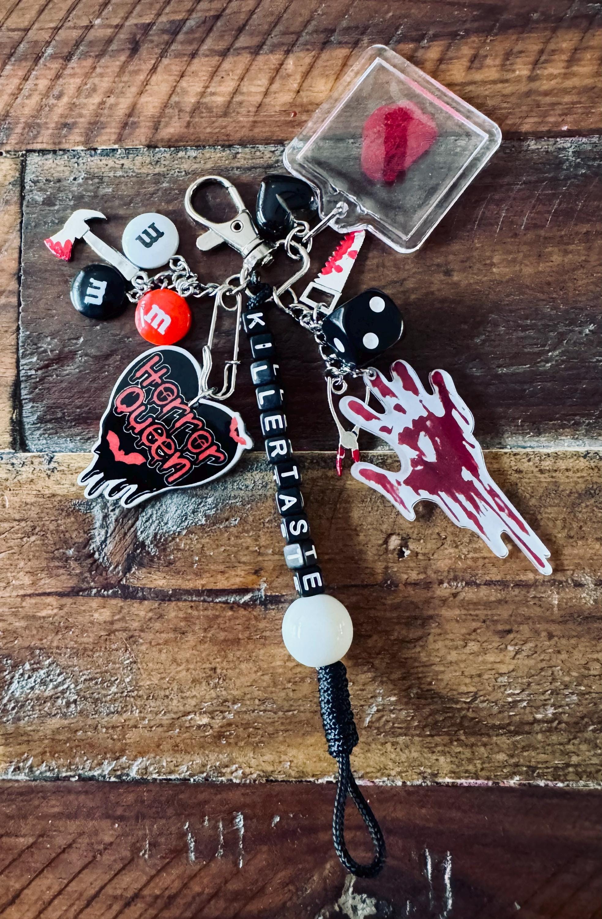 Final Girl Killer Taste Bag Charm Keychain Slasher Girls