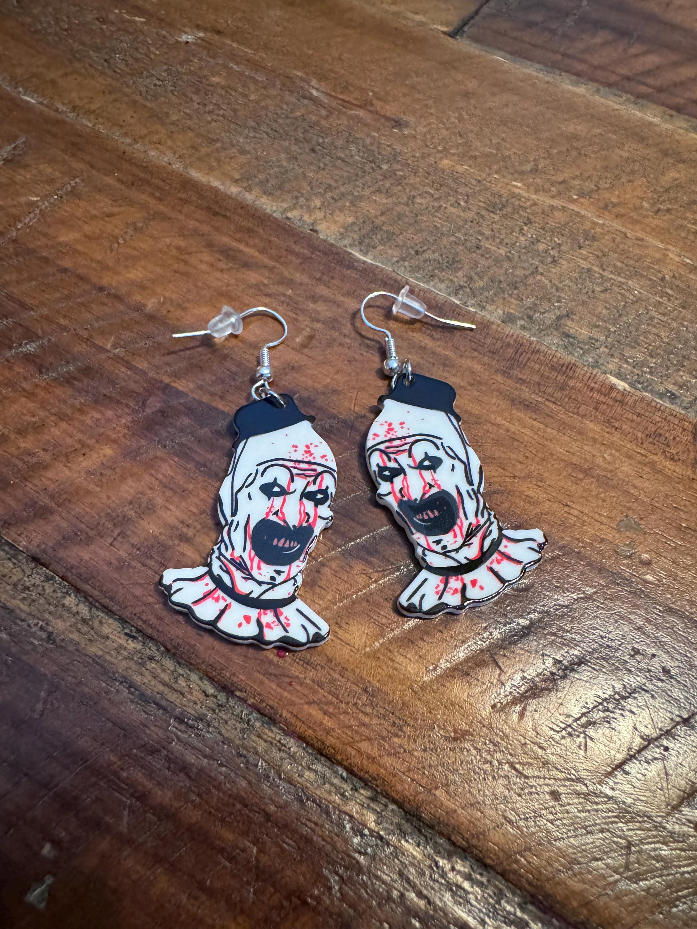 Terrifier Art the Clown Horror Dangle Earrings