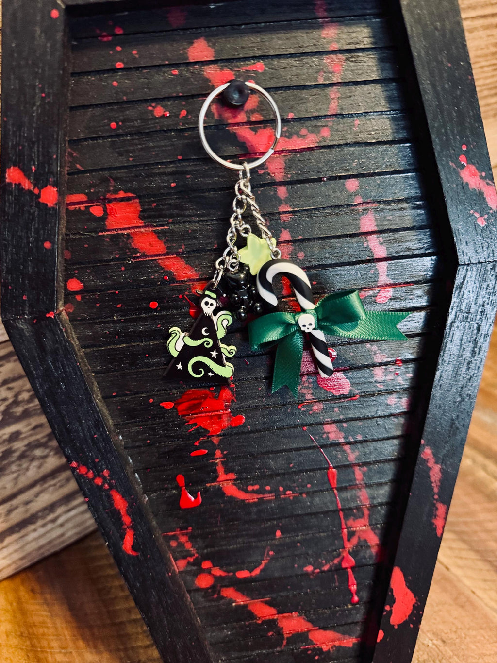 Creepmas Candy Cane Keychain Bag Charm