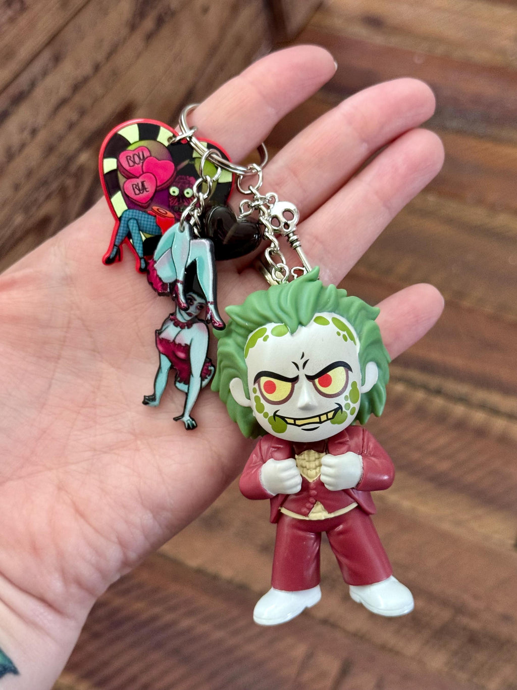 Beetlejuice Wedding Suit Keychain Bag Char Goth Wedding